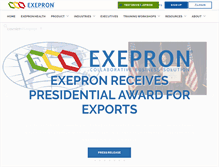 Tablet Screenshot of exepron.com